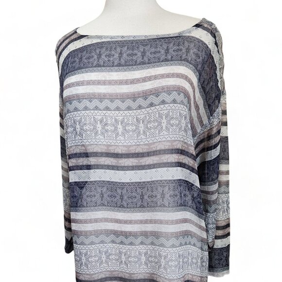 Anthropologie Sam + Lavi Dress sz Small Sheer Sheath Long Slevs Lightweight Boho - Picture 13 of 14